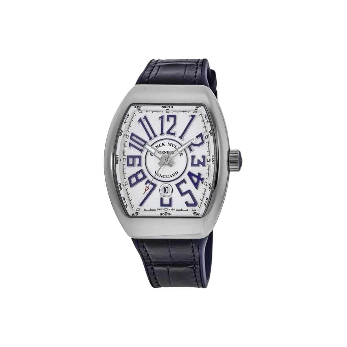 Franck Muller V 45 SC DT AC BU Vanguard Stainless Steel Automatic 44mm White Dial Men’s Watch