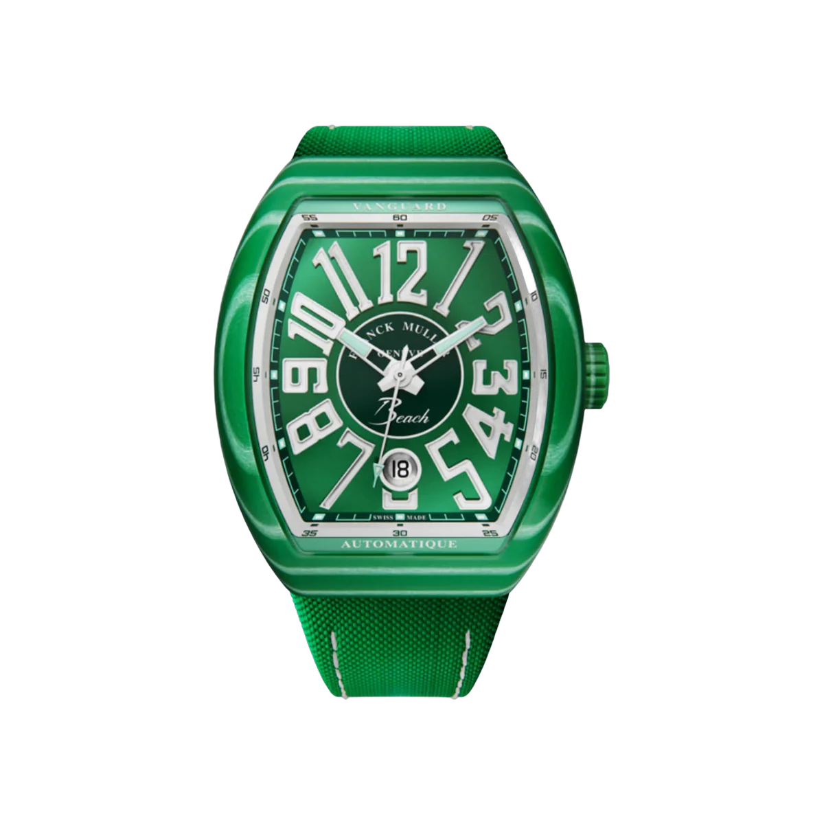 Franck Muller Vanguard Beach Edition V 41 SC DT GF VR VE BC Carbon 41mm Green Dial Men's Watch