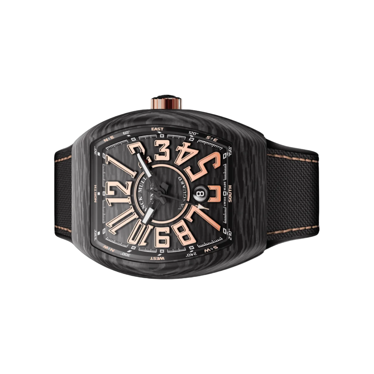 Franck Muller Vanguard Carbon V 45 SC DT CARBON NR BN Automatic Gold Numerals 45mm Black Dial – additional product photo 2