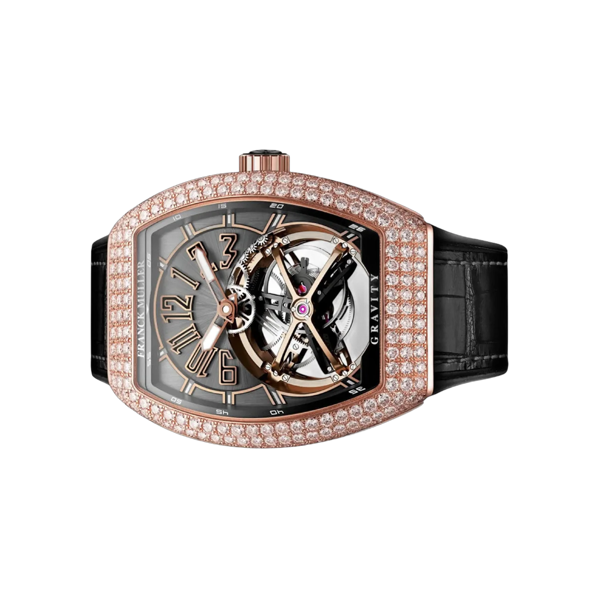 Franck Muller Vanguard Gravity V 45 T GR CS D CD 5N Rose Gold 45mm Diamonds Bezel & Dial Men's Watch – additional product photo 2