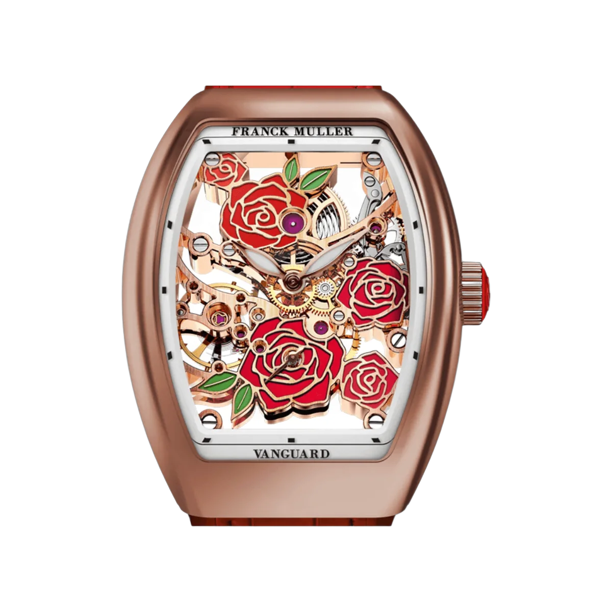 Franck Muller Vanguard Rose RG Red V 32 S6 SQT Rose 5N RG 32mm Skeleton Dial Womens Watch – additional product photo 2