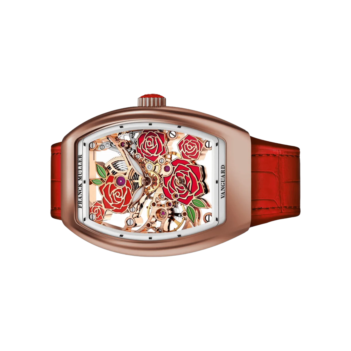 Franck Muller Vanguard Rose RG Red V 32 S6 SQT Rose 5N RG 32mm Skeleton Dial Womens Watch – additional product photo 3