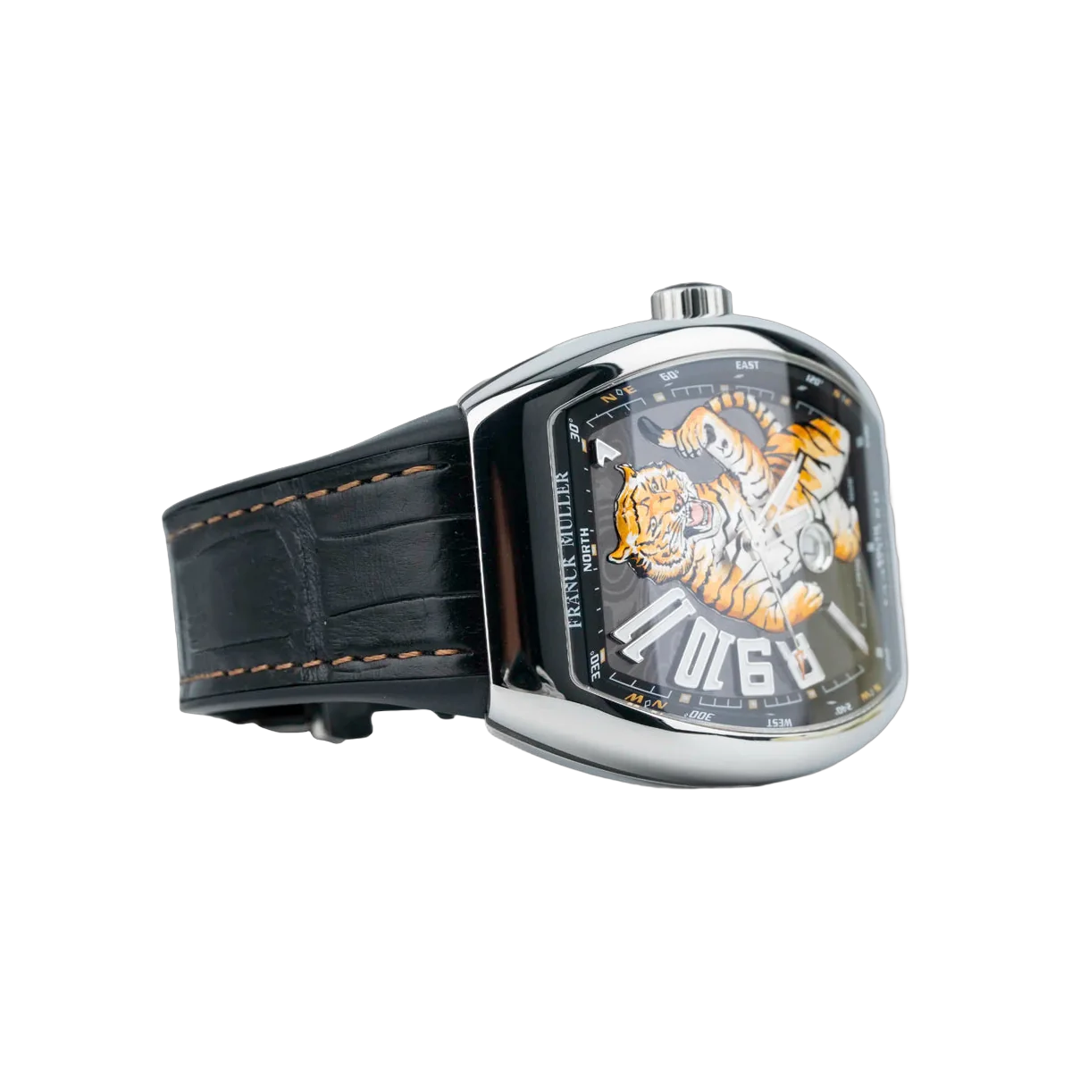 Franck Muller Vanguard Tiger King V 45 SC DT TIGER KING NR Stainless Steel 45mm Black Dial Men's Watch – additional product photo 2
