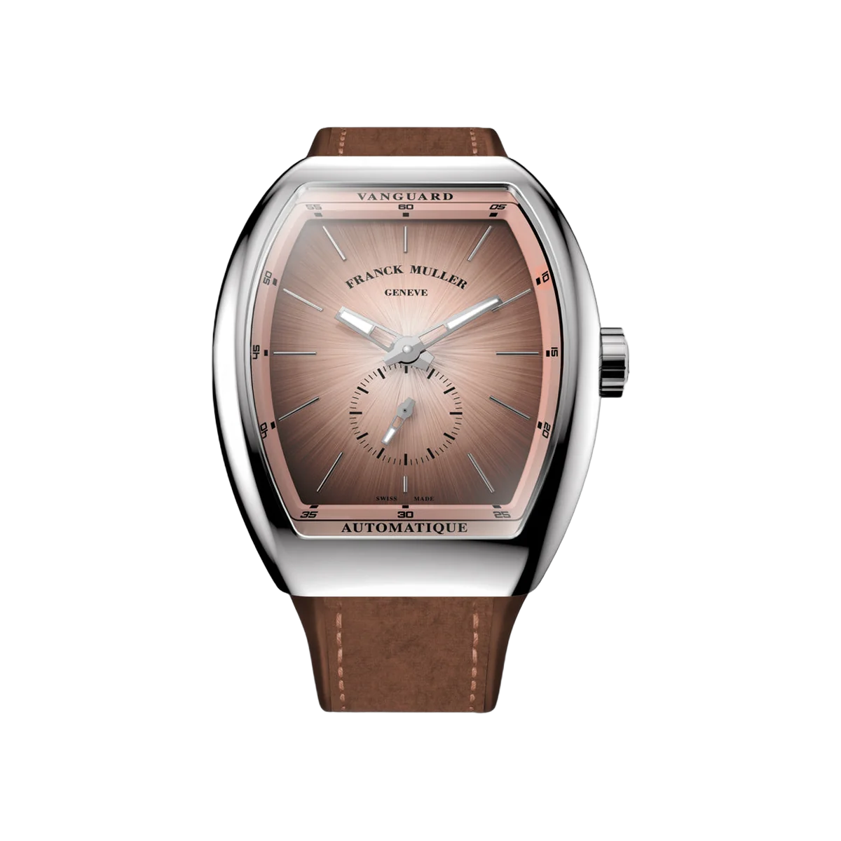 Franck Muller Vanguard V 41 S S6 AT FO SFUMATO (SM) Stainless Steel 41mm Brown Dial Ladies Watch
