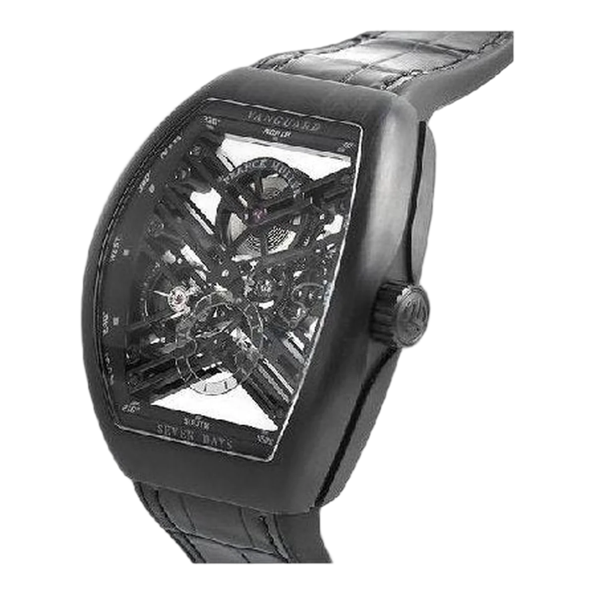 Franck Muller Vanguard V 45 S6 Sqt Tt Nr Br Nr Seven Days Black Skeleton 54Mm Titanium Men's Watch