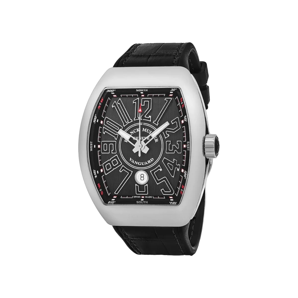 Franck Muller Vanguard V 45 SC DT AC BR NR Stainless Steel 45mm Black Dial Mens Watch