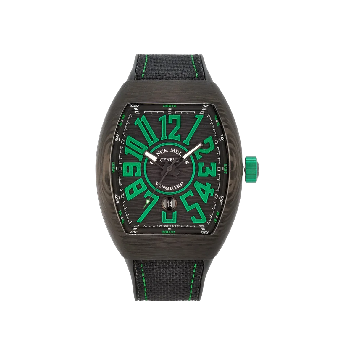 Franck Muller Vanguard V 45 SC DT CARBON VR Carbon 45mm Black Dial Men's Watch