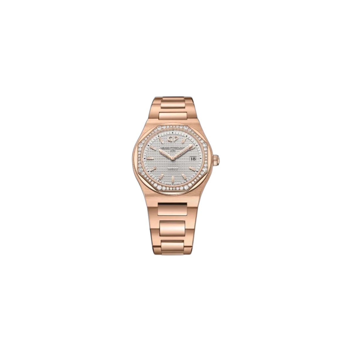 Girard Perregaux Laureato 34Mm 18K Rose Gold Ladies Watch