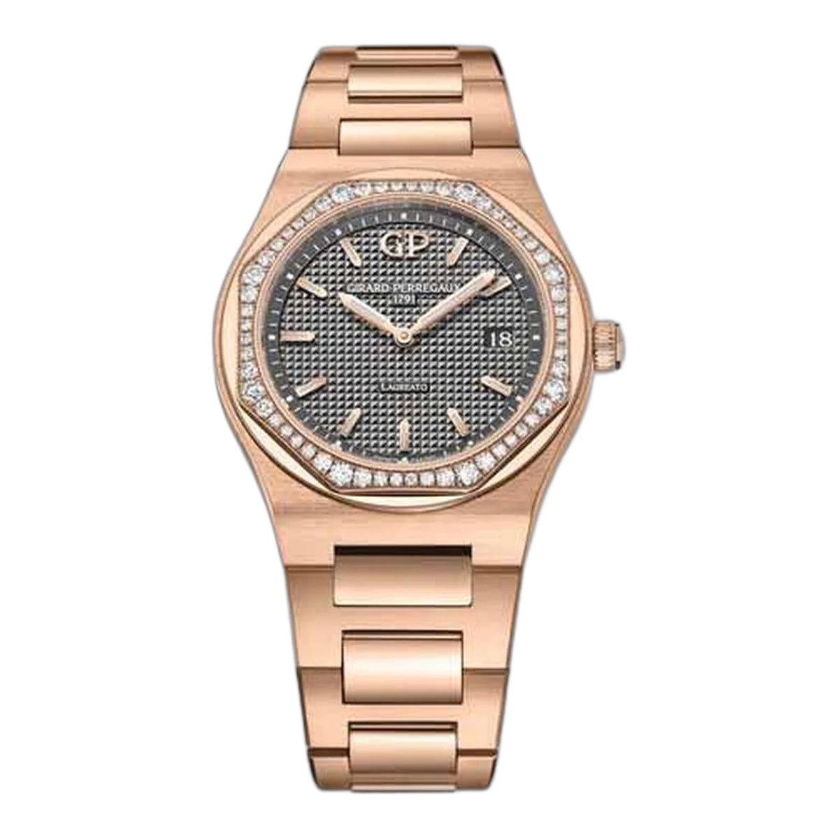 Girard Perregaux Laureato 38Mm 18K Rose Gold Unisex Watch