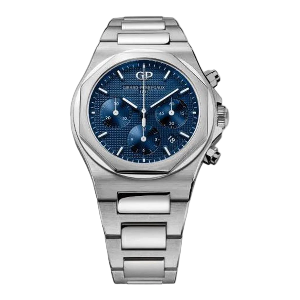 Girard Perregaux Laureato Chronograph Blue Dial 42Mm Stainless Steel Men's Watch 81020-11-431-11A