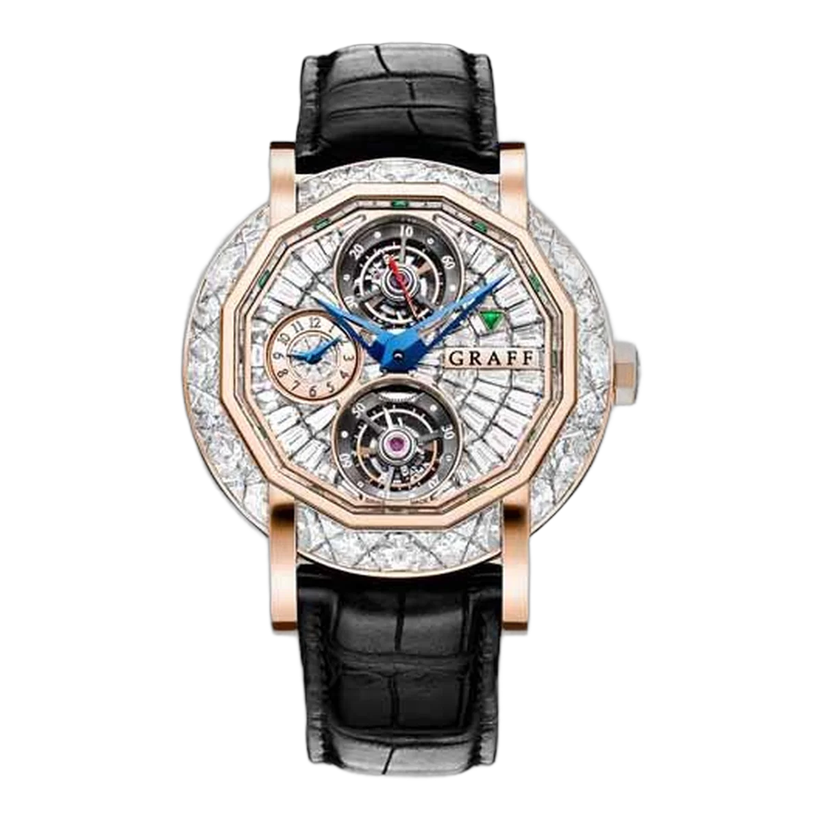 Graff Double Tourbillon Gmt 47Mm 18K Rose Gold Men's Watch