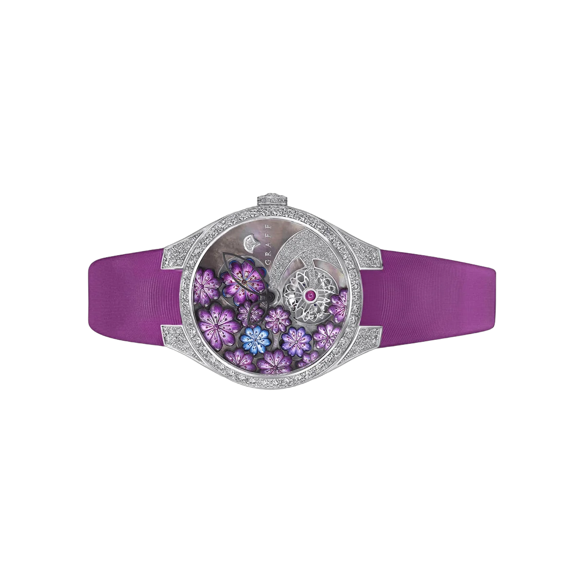 Graff MasterGraff Technical Floral MGFA37WGSLDMPT White Gold 37mm MOP Purple Dial Ladies Watch – additional product photo 2
