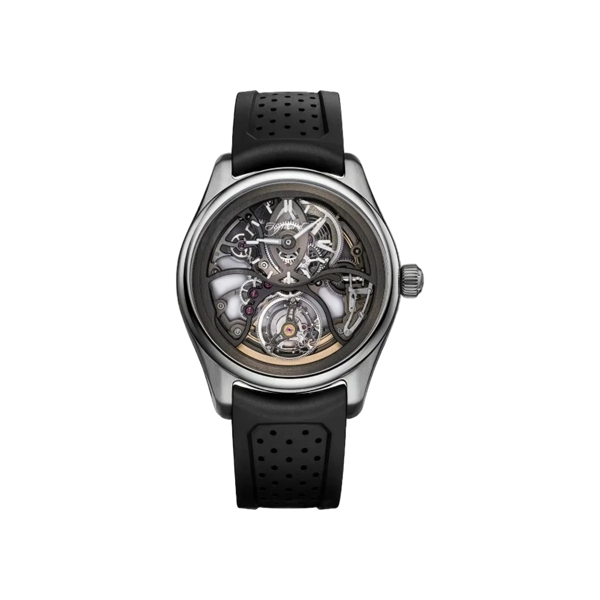H. Moser & Cie Endeavour 3811-1201 Moon Pioneer Cylindrical Tourbillon Skeleton Steel 42.8mm Men's Watch