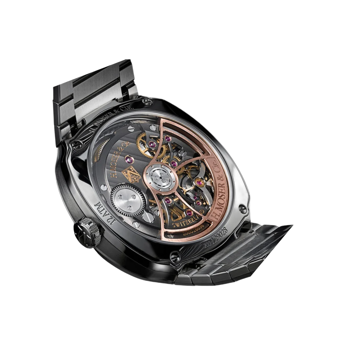 H. Moser & Cie Streamliner Centre Seconds 6201-1201 Stainless Steel 40mm Purple Haze Fumé Dial Men's Watch – additional product photo 3
