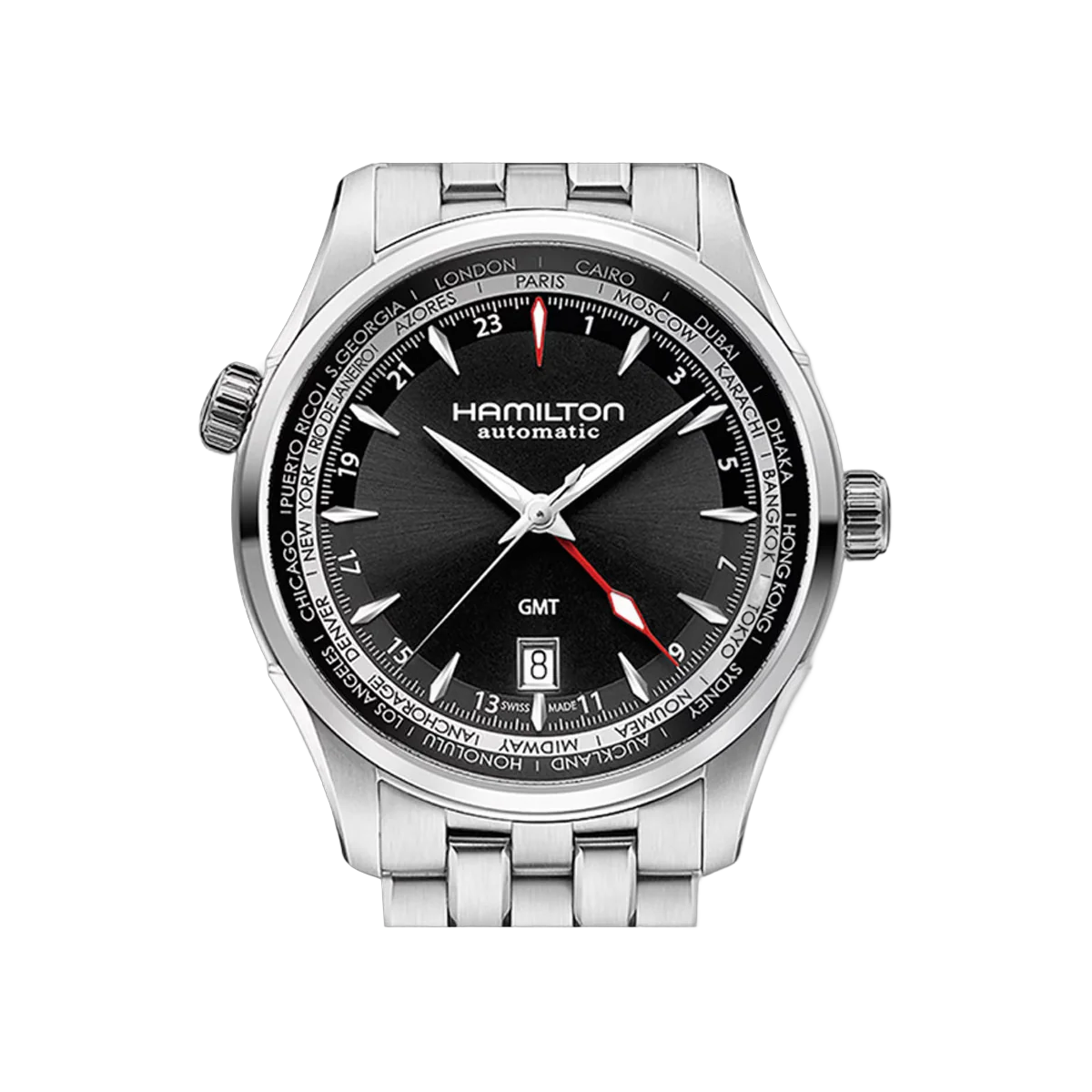 Hamilton Jazzmaster GMT H32695131 Stainless Steel 42mm Black Dial Men's Watch – additional product photo 2