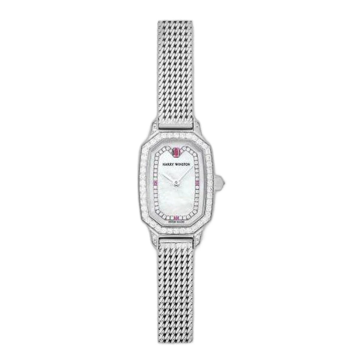 Harry Winston Emerald Collection 17.8Mm X 24Mm 18Kt White Gold Ladies Watch