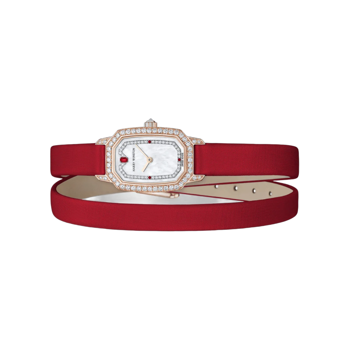 Harry Winston Emerald EMEQHM18RR009 Satin Bracelet 24mm MOP Dial Womens Watch – additional product photo 2