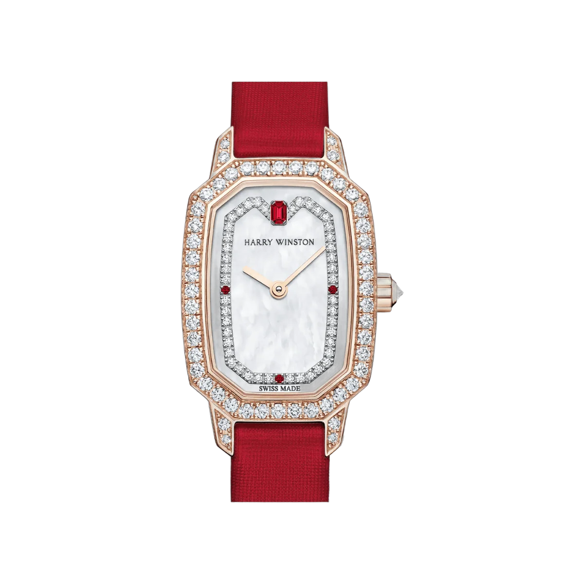 Harry Winston Emerald EMEQHM18RR009 Satin Bracelet 24mm MOP Dial Womens Watch – additional product photo 3