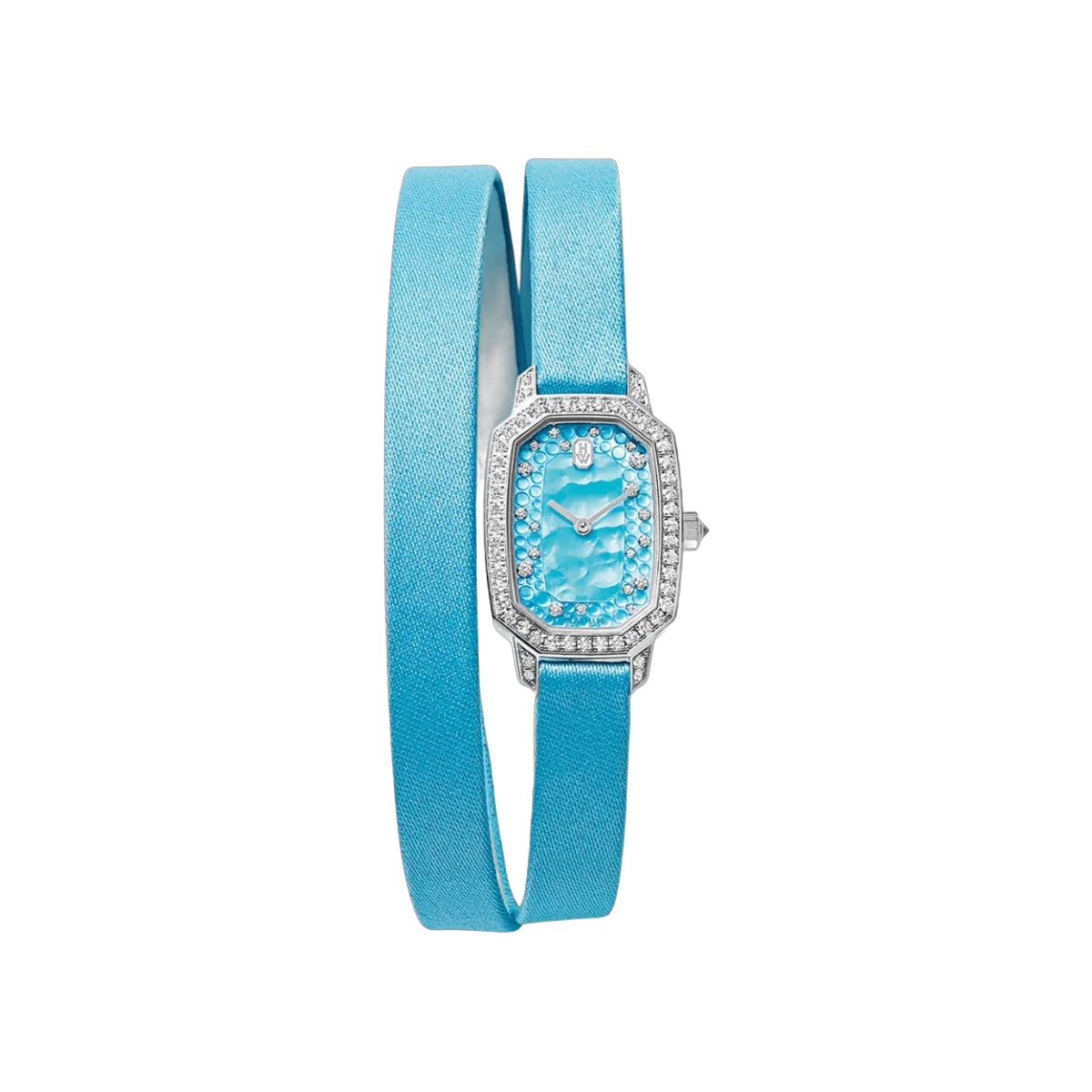 Harry Winston Emerald EMEQHM18WW014 Quartz Turquoise 24mm MOP Dial Womens Watch