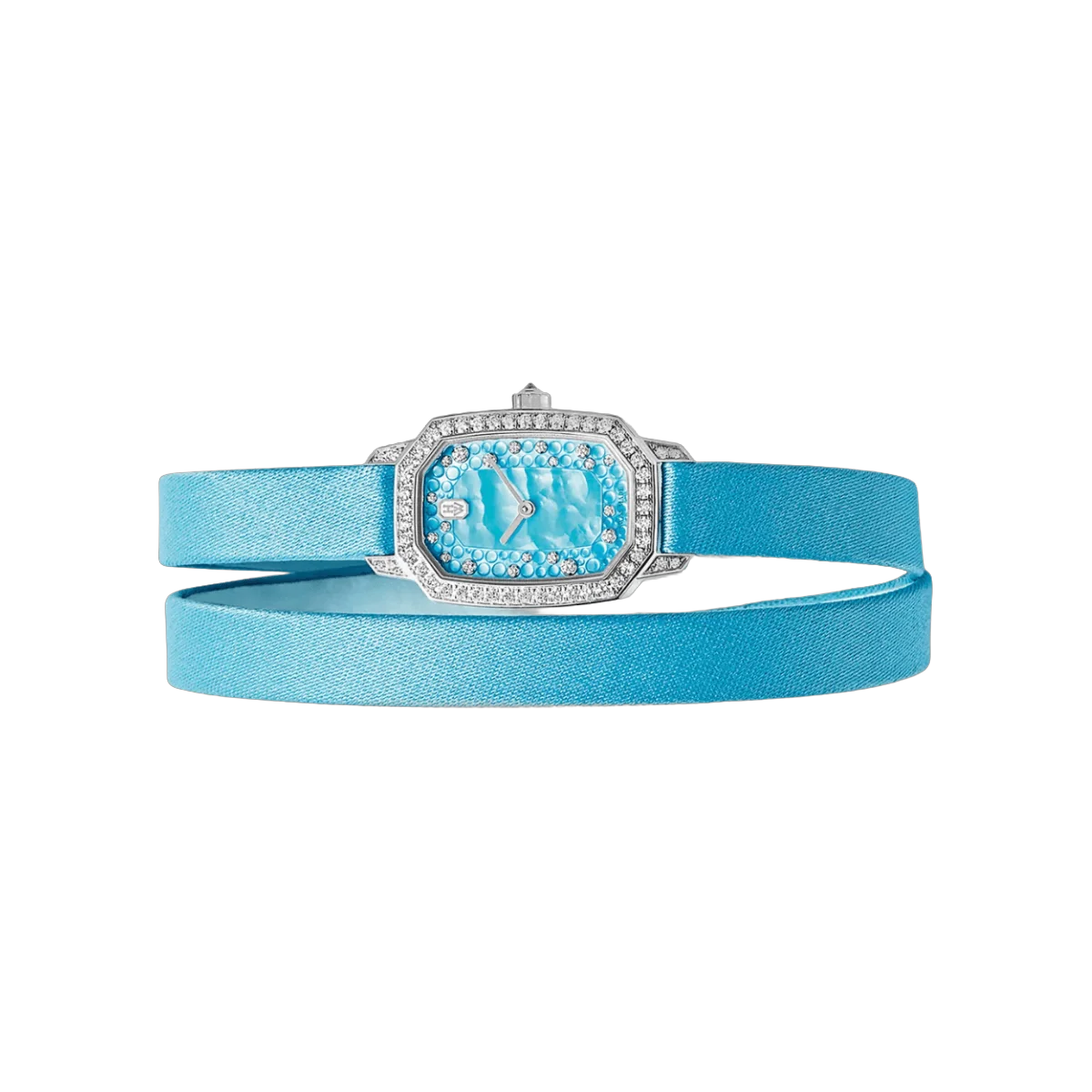 Harry Winston Emerald EMEQHM18WW014 Quartz Turquoise 24mm MOP Dial Womens Watch – additional product photo 2