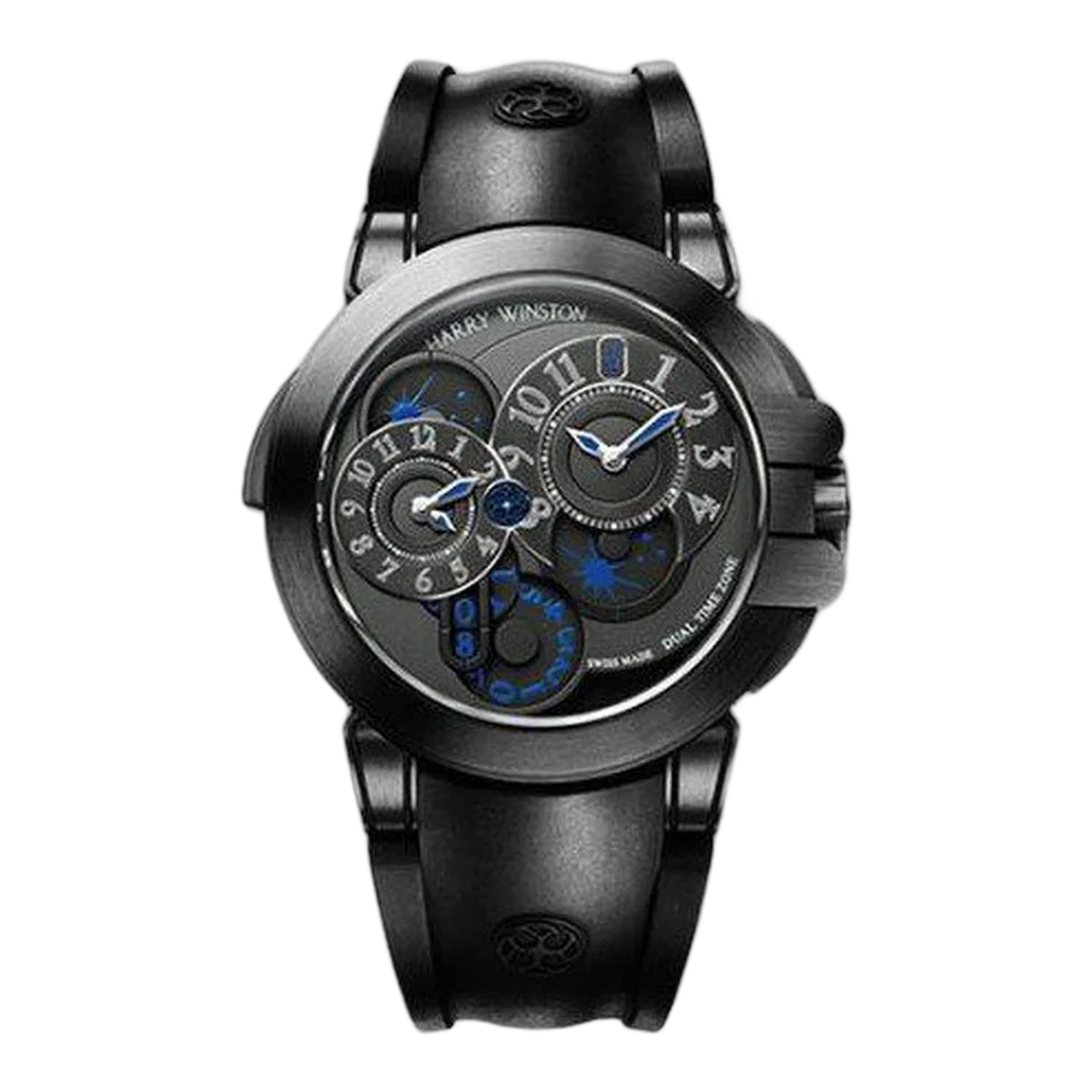 Harry Winston Ocean Dual Time Black Edition Men's Watch
