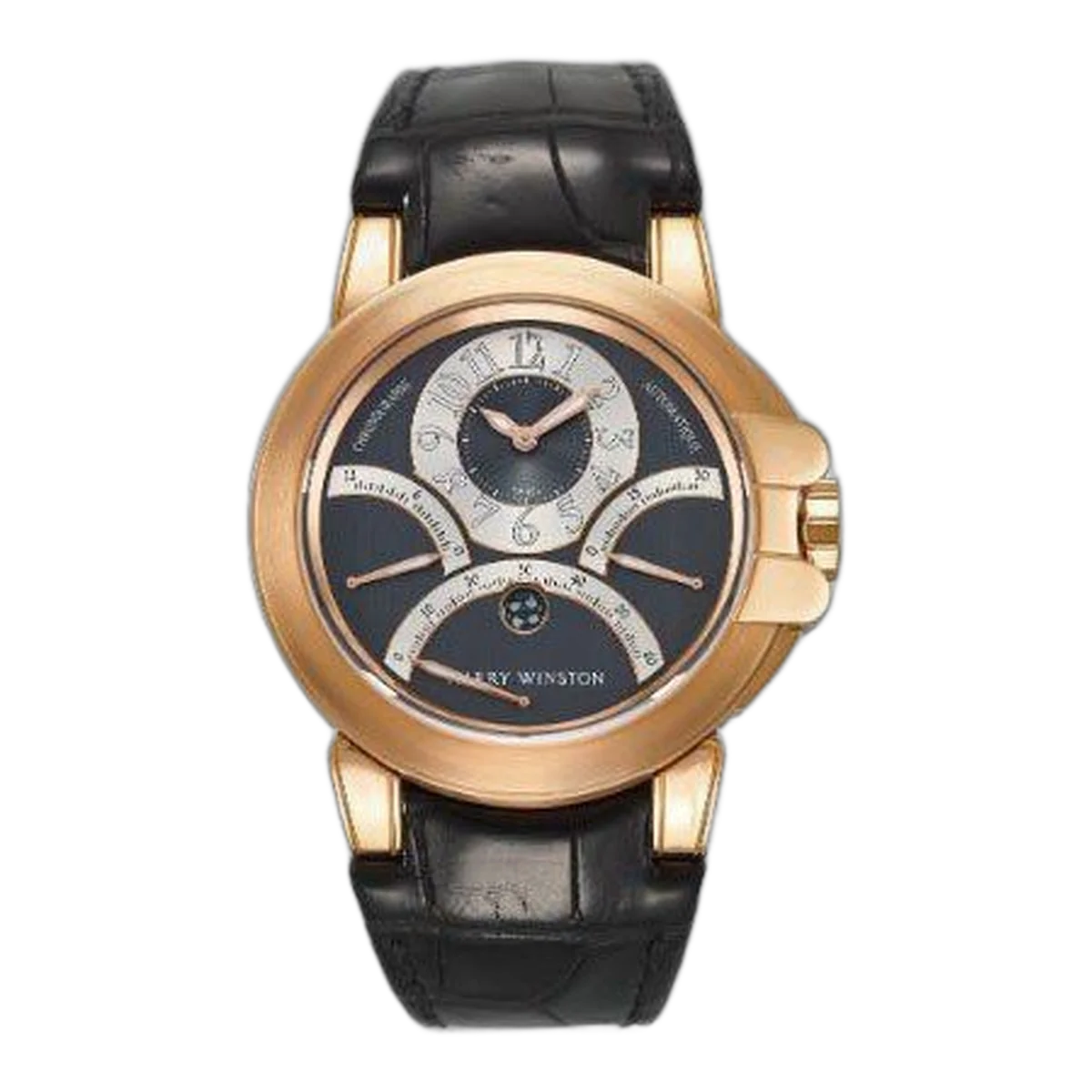 Harry Winston Ocean Triple Retrograde Chronograph 44Mm 18Kt Rose Gold Men's Watch