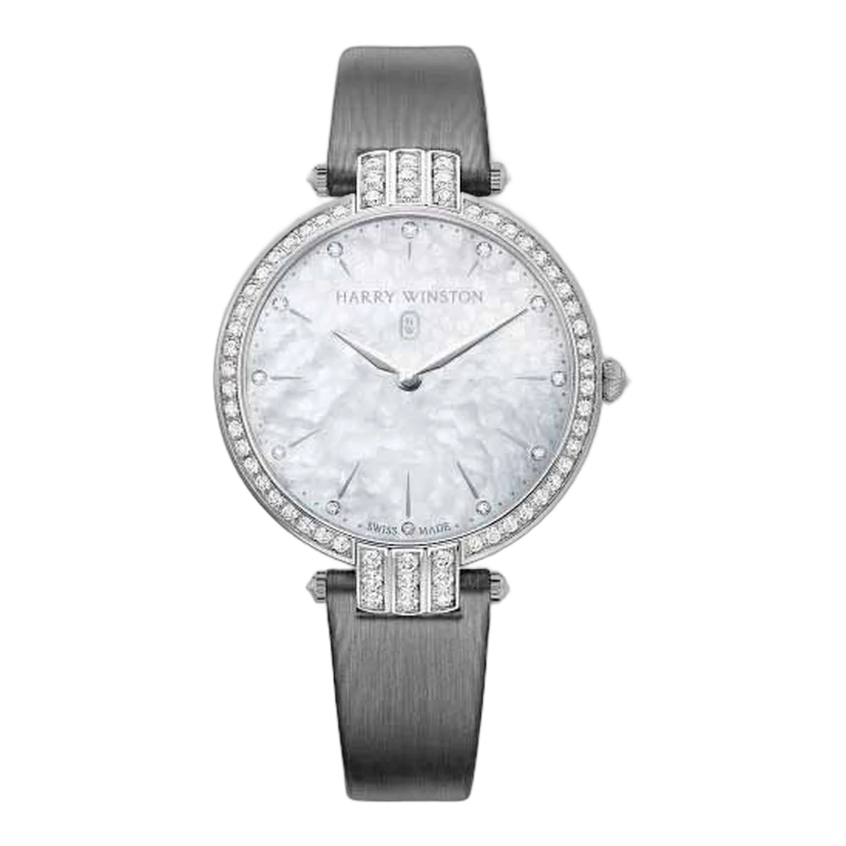 Harry Winston Premier 36Mm 18K White Gold Ladies Watch