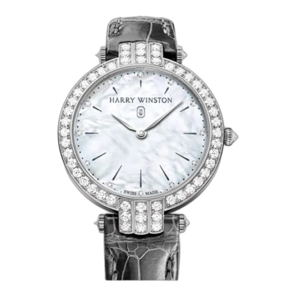 Harry Winston Premier 36Mm 18Kt White Gold Diamond Ladies Watch