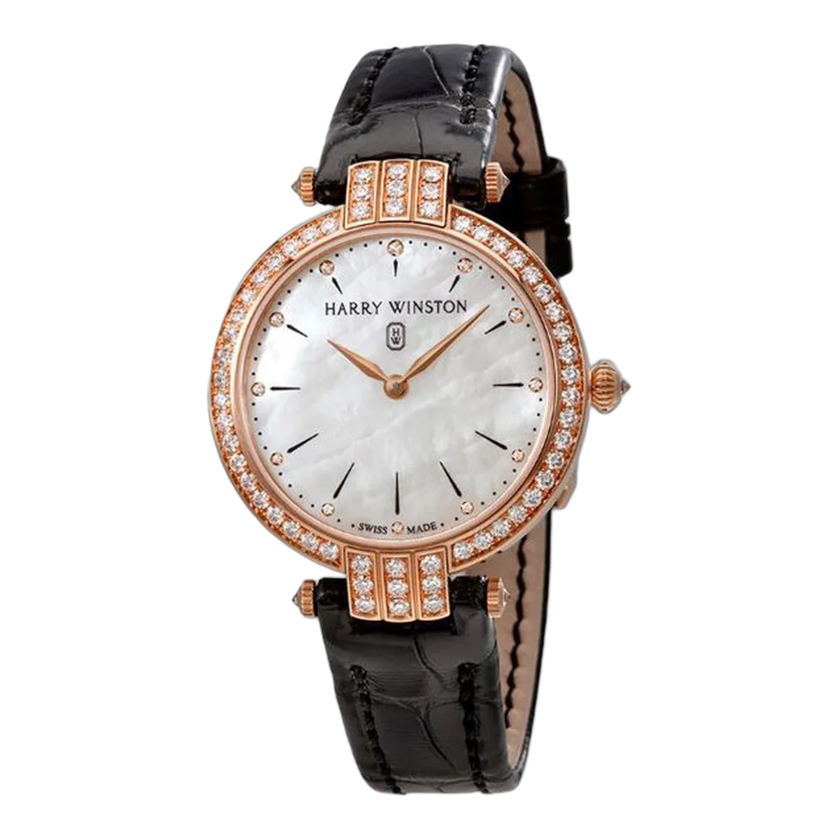 Harry Winston Premier White Mother Of Pearl Dial Ladies Watch