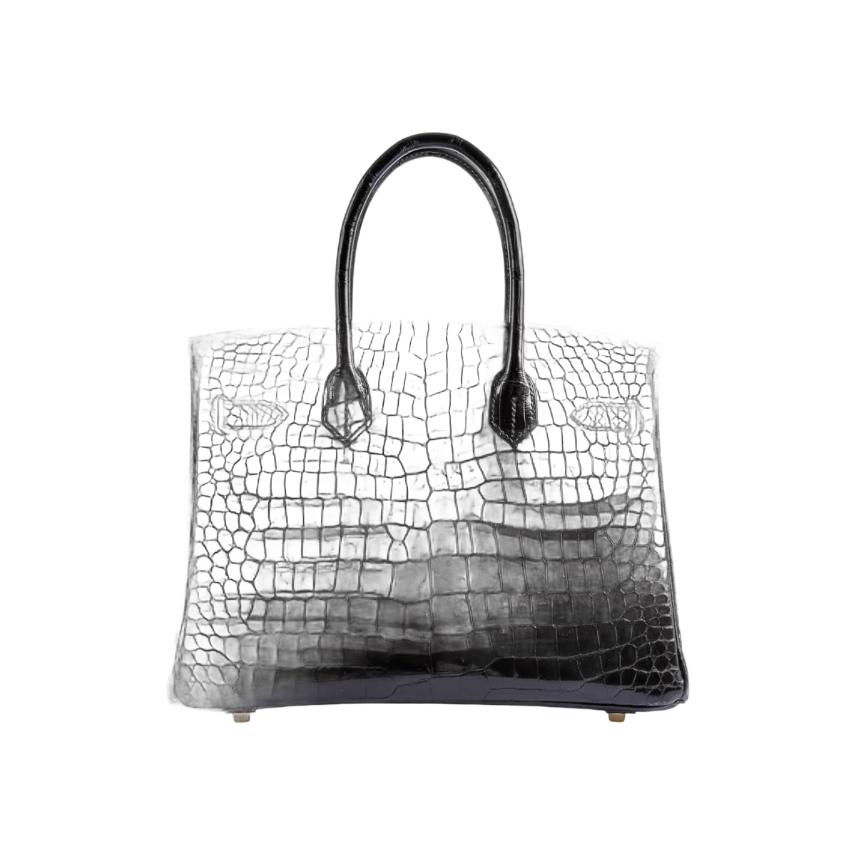 Hermes Birkin 30 Black Shiny Porosus Crocodile Gold HW Handbag – additional product photo 2