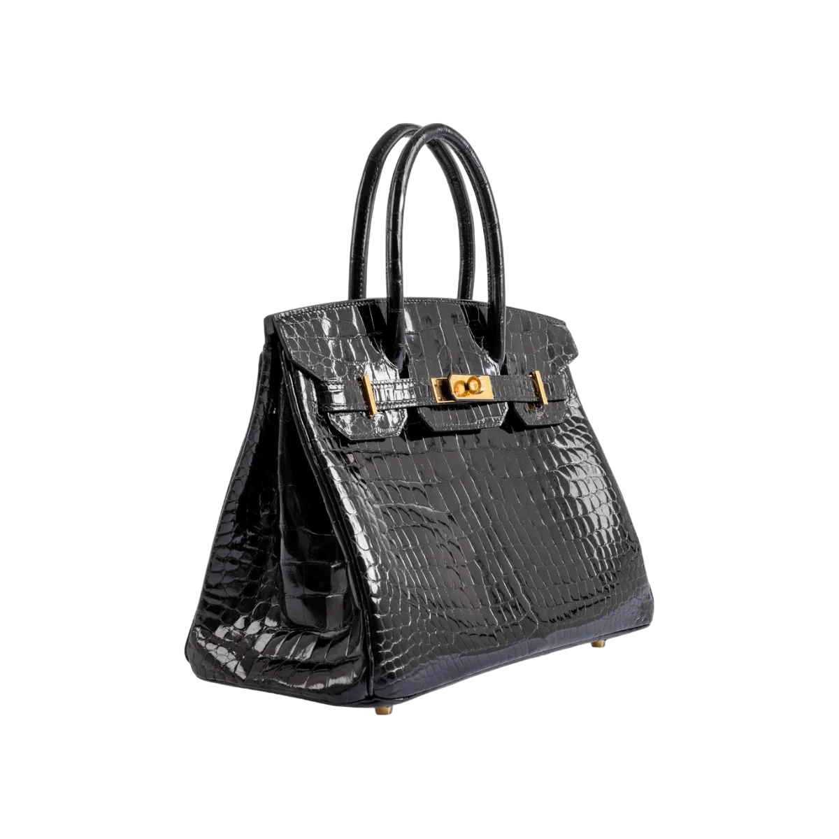 Hermes Birkin 30 Black Shiny Porosus Crocodile Gold HW Handbag – additional product photo 4