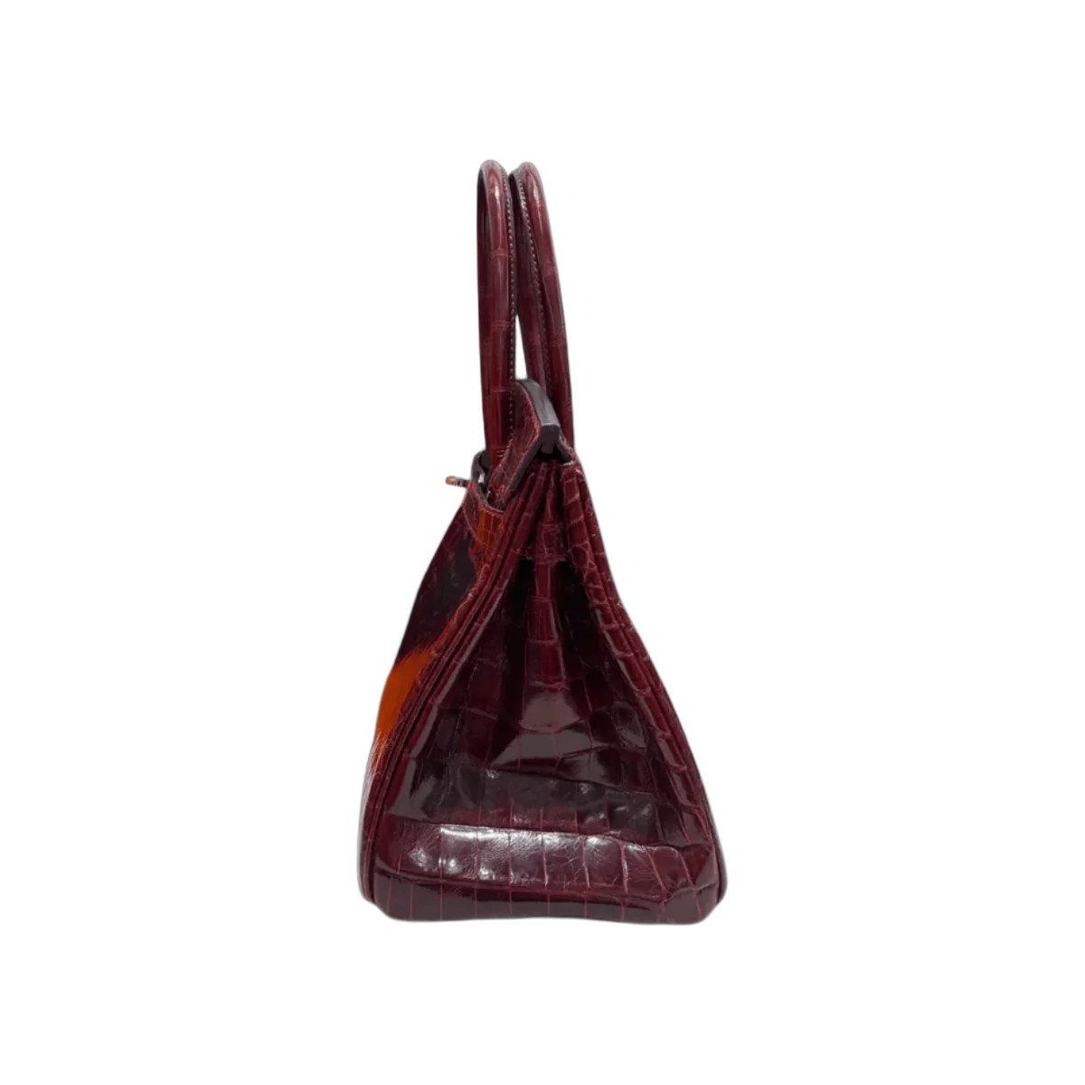Hermes Birkin 30 Bordeaux Shiny Croco Gold Hardware Handbag – additional product photo 3