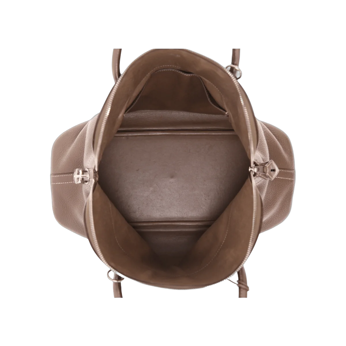 Hermes Bolide 35 Etoupe Clemence Leather palladium HW Hardware – additional product photo 2
