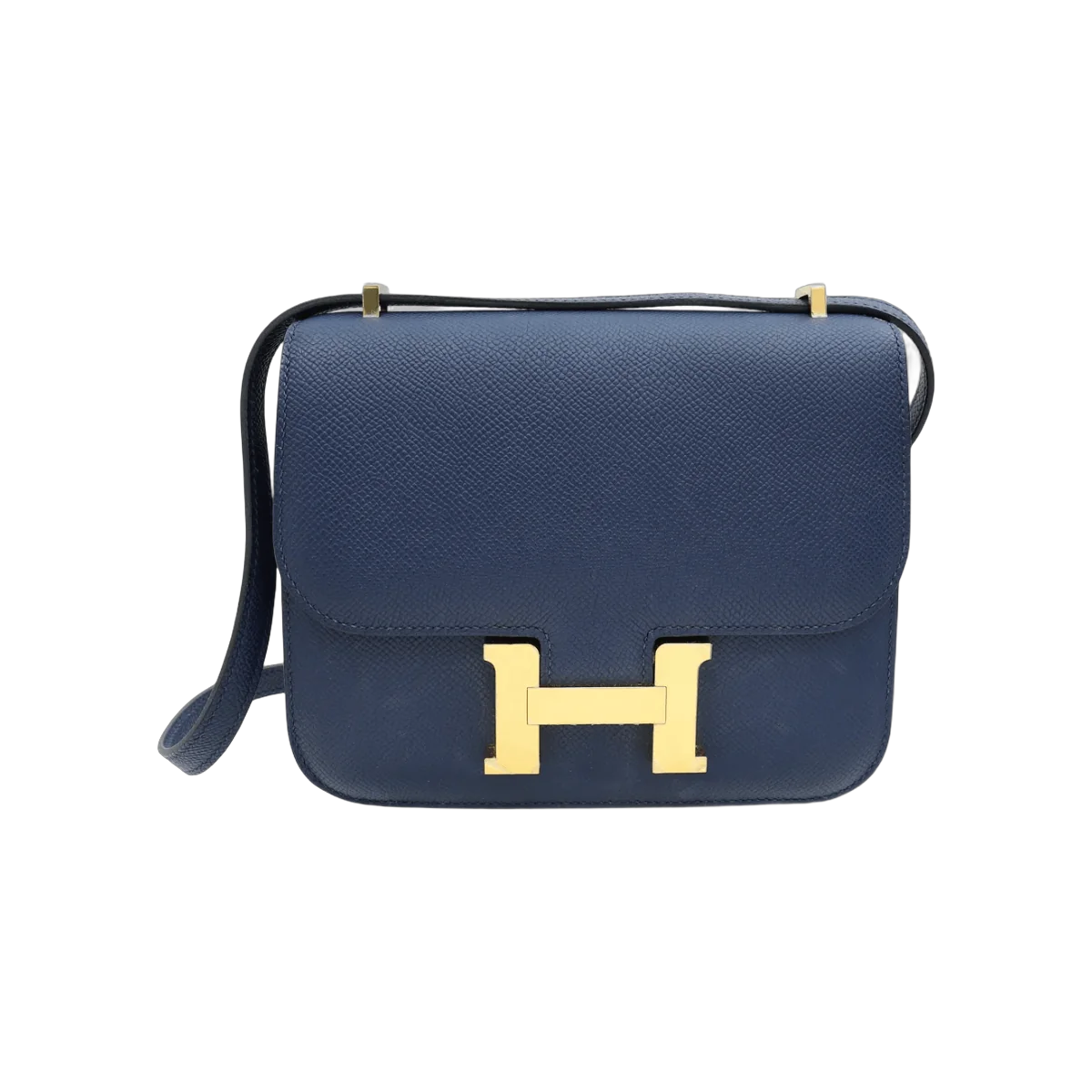 Hermes Constance 18 Blue Saphire Epsom Leather Gold HW Handbag