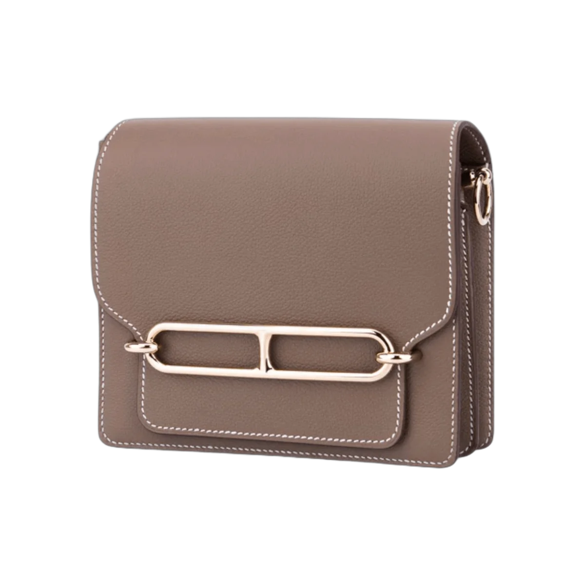 Hermes Roulis 18 Mini Taupe Evervolor Leather Palladium HW Bag