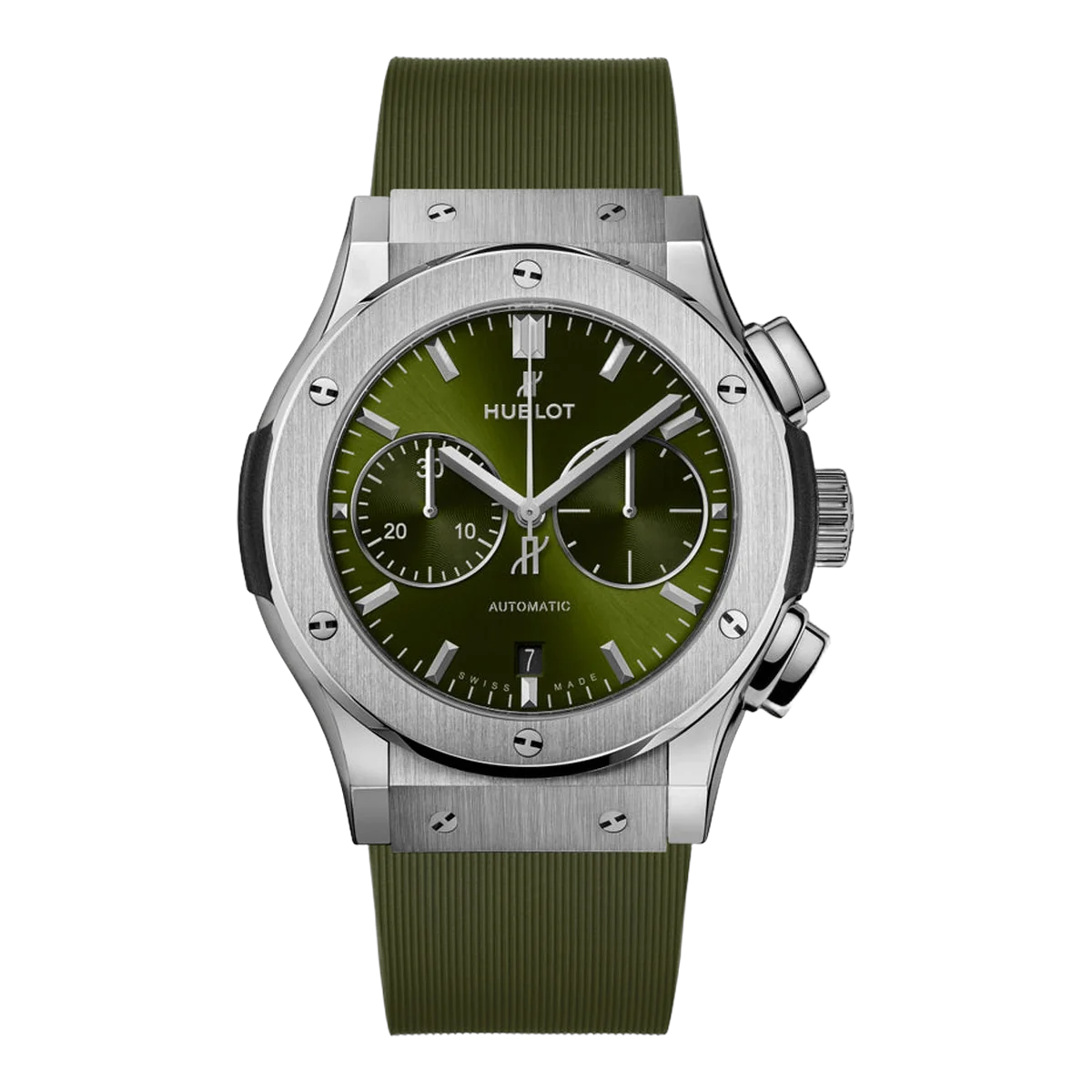 Hublot Classic Fusion 521.NX.8970.RX Titanium Automatic Green Dial 45mm Men's Watch
