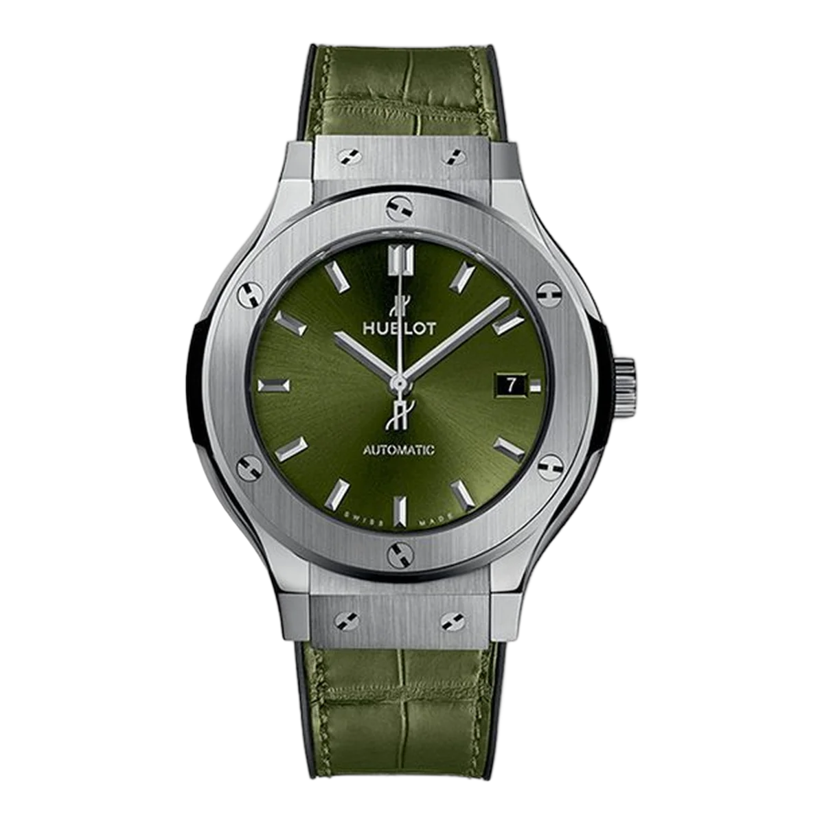 Hublot Classic Fusion 565.Nx.8970.Lr Titanium 38Mm Green Dial Men's Watch