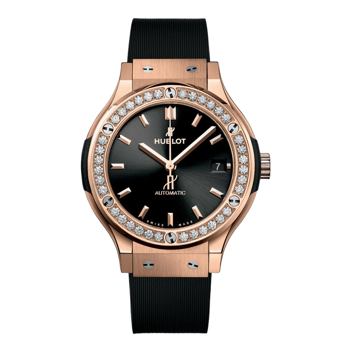Hublot Classic Fusion 565.OX.1480.RX.1204 Titanium Diamonds Automatic 38mm Ladies Watch
