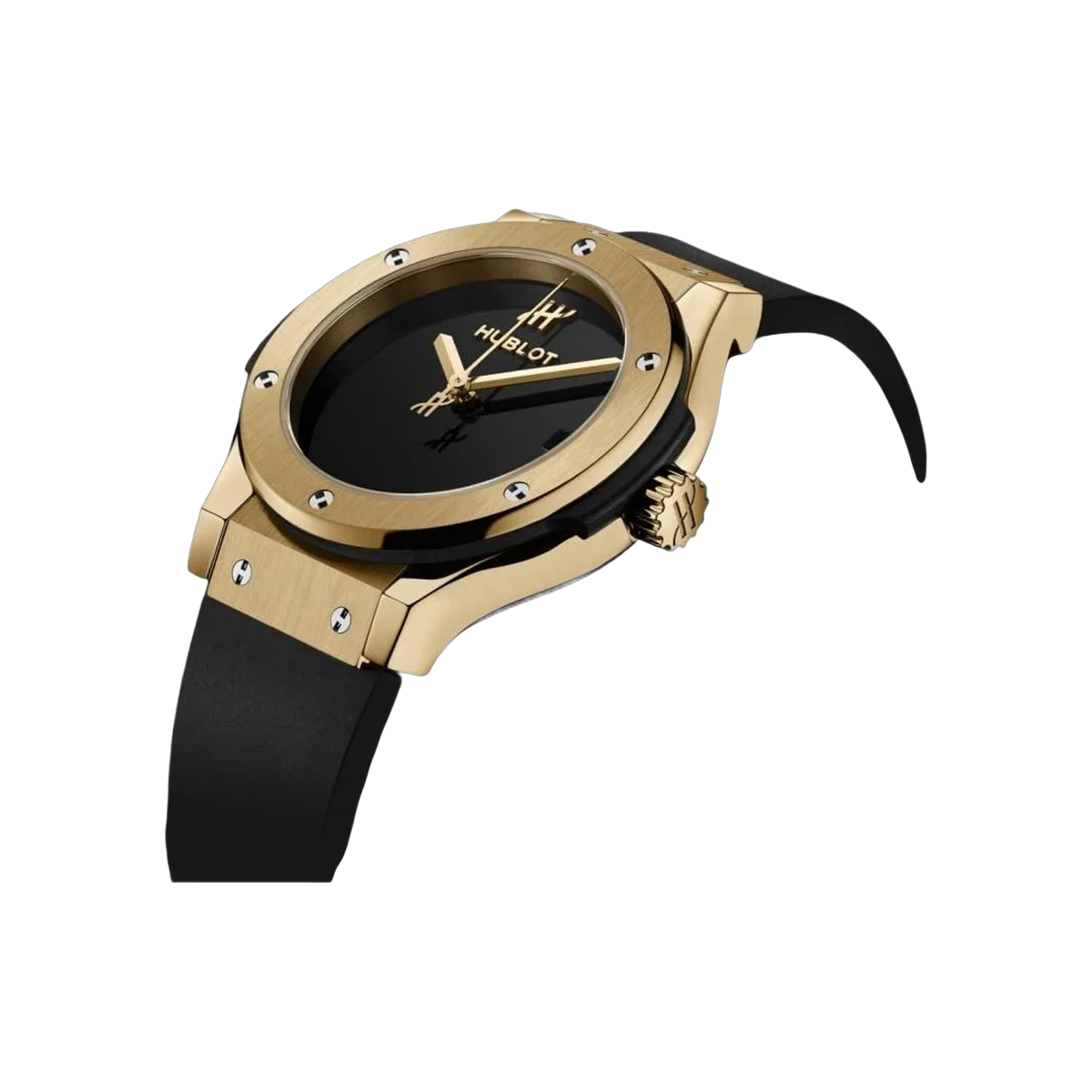 Hublot Classic Fusion 581.VX.1230.RX.MDM Yellow Gold 33mm Black Dial Ladies Watch – additional product photo 2