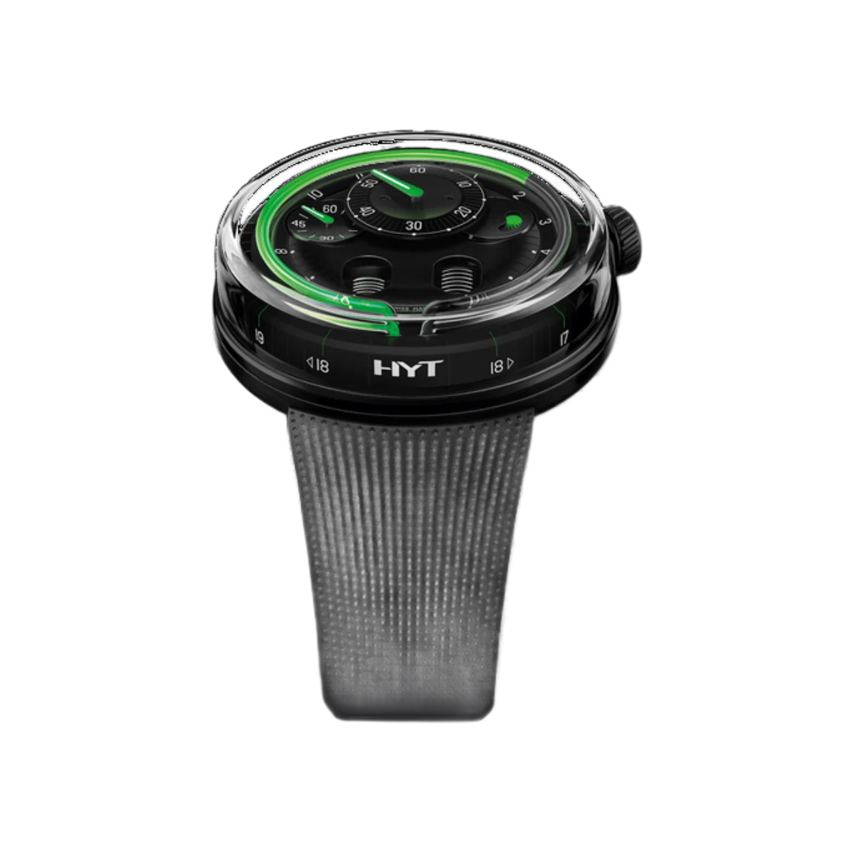 HYT H0 Black Coated H00826 Stainless Steel Manual Wind Balck Dial – additional product photo 2