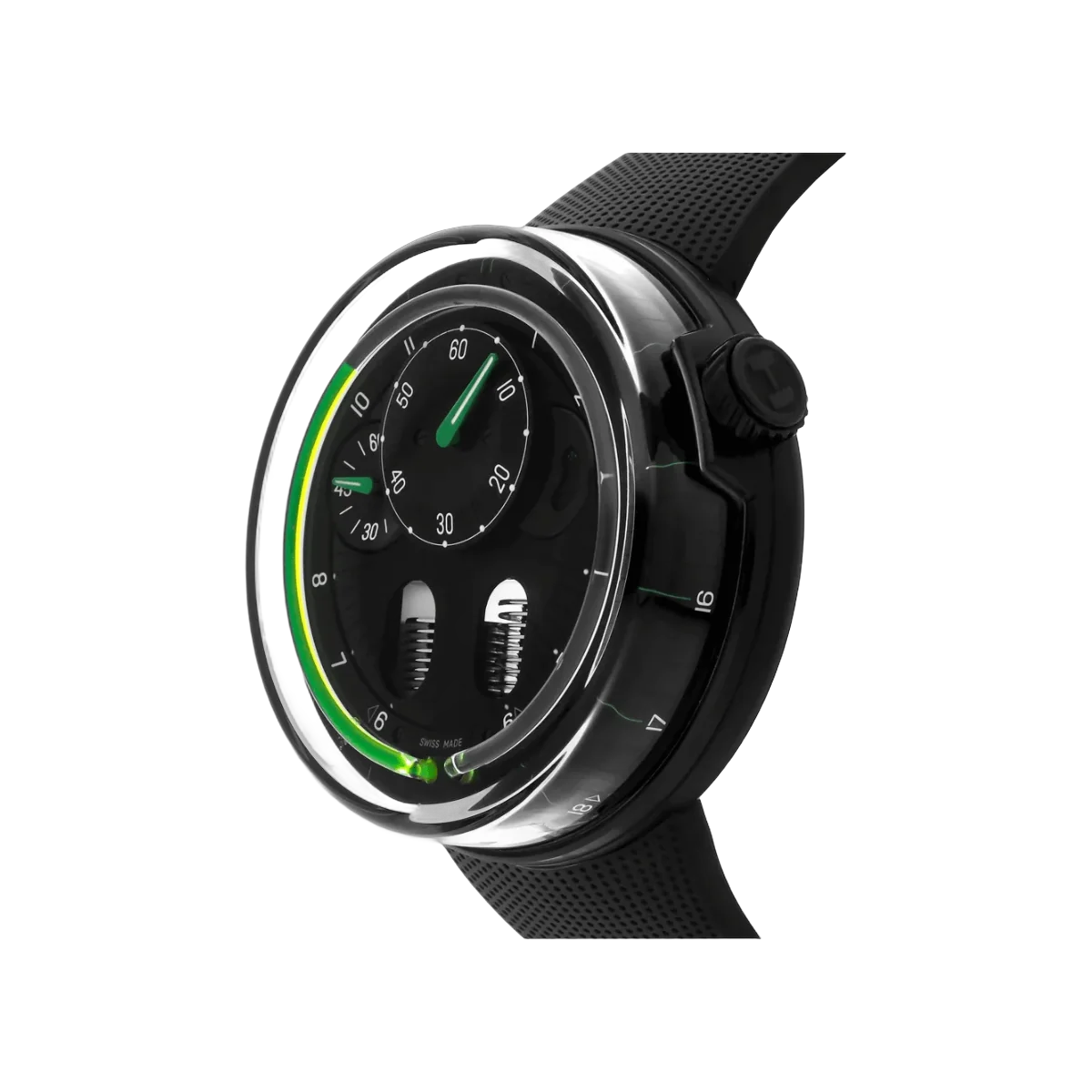 HYT H0 Black Coated H00826 Stainless Steel Manual Wind Balck Dial – additional product photo 5