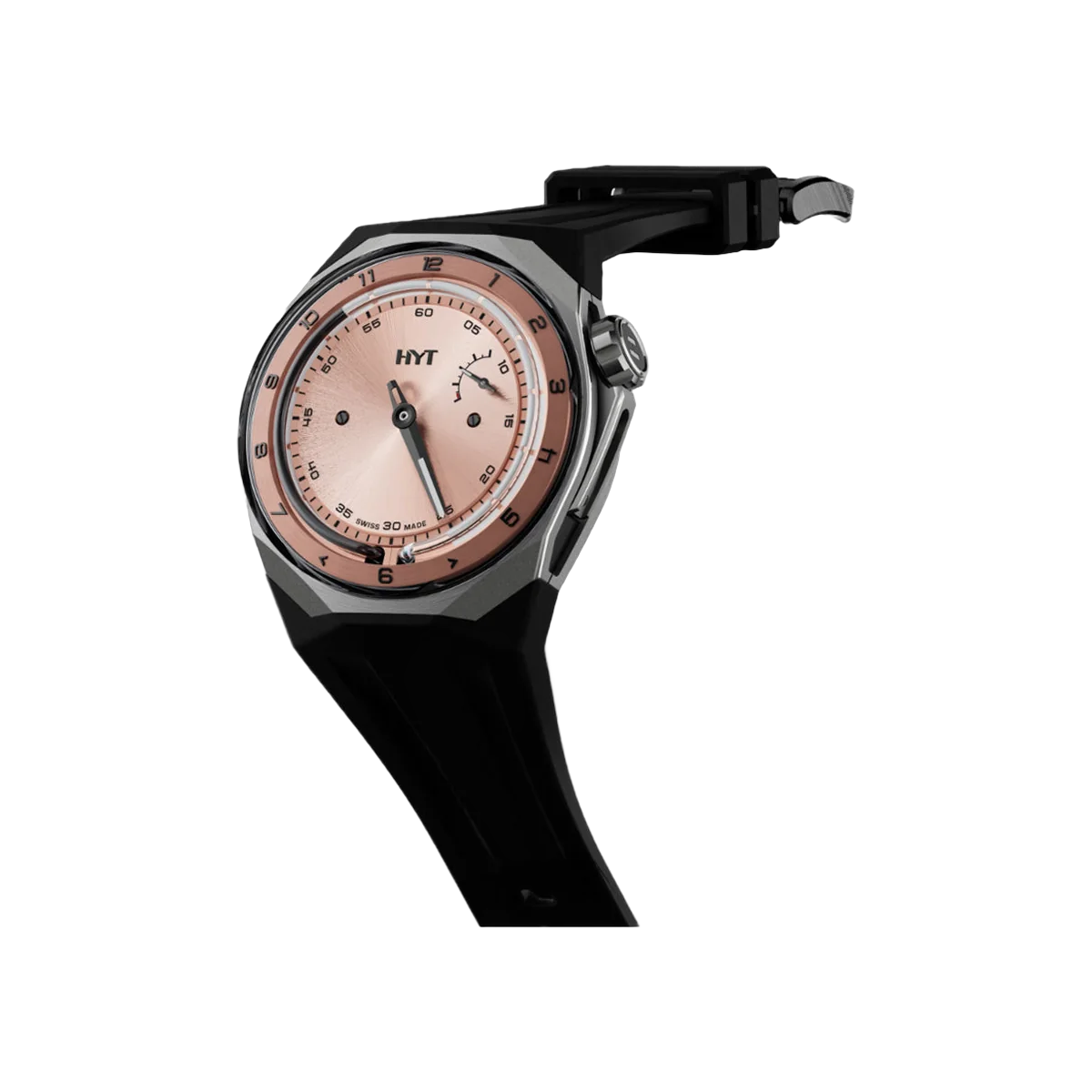 HYT T1 H03207-A Titanium 45mm Salmon Dial Men's Watch – additional product photo 2