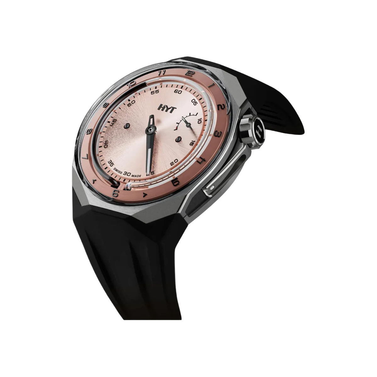 HYT T1 H03207-A Titanium 45mm Salmon Dial Men's Watch – additional product photo 3