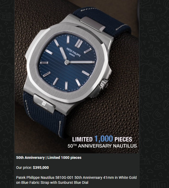 Patek Philippe Nautilus 50th Anniversary 5810G-001