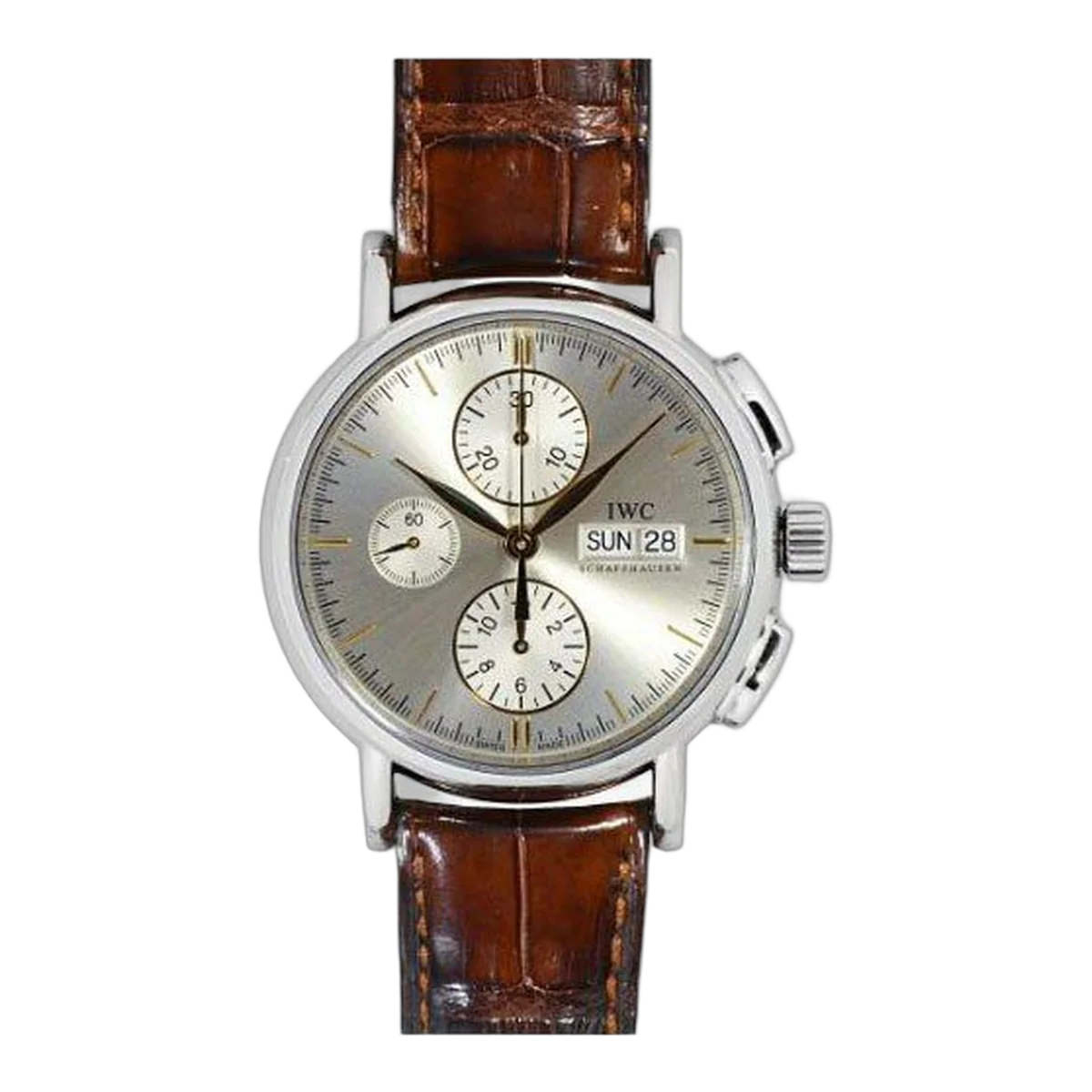 Iwc Portofino Chronograph Silver Letter Edition 41Mm Stainless Steel Men's Watch