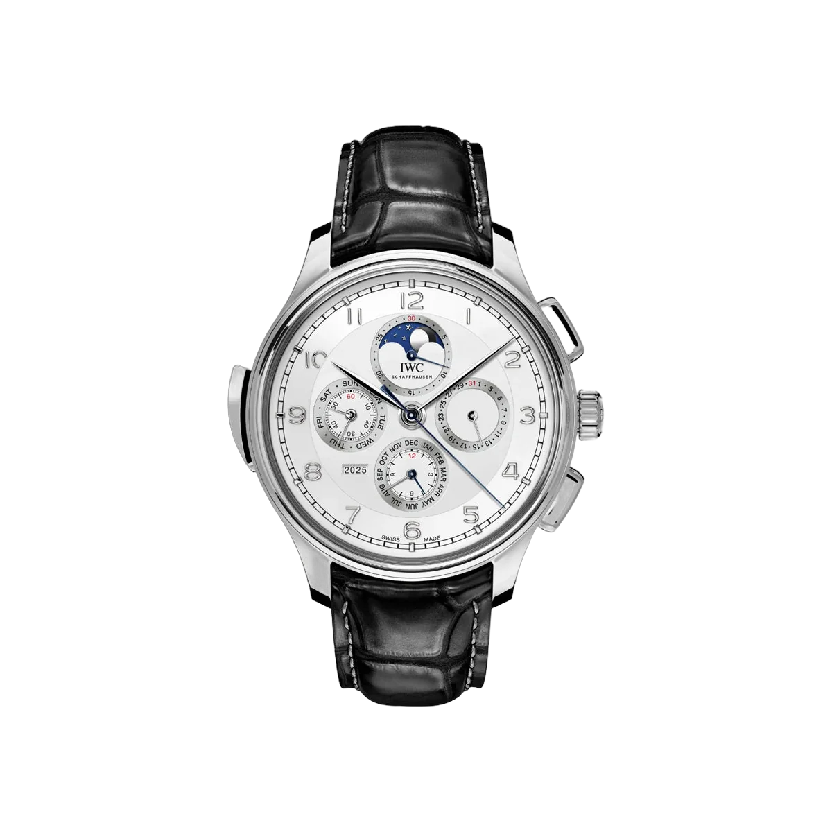 IWC Portugieser Grande Complication IW377601 Platinum Perpetual Calendar 45mm Silver Dial Men's Watch