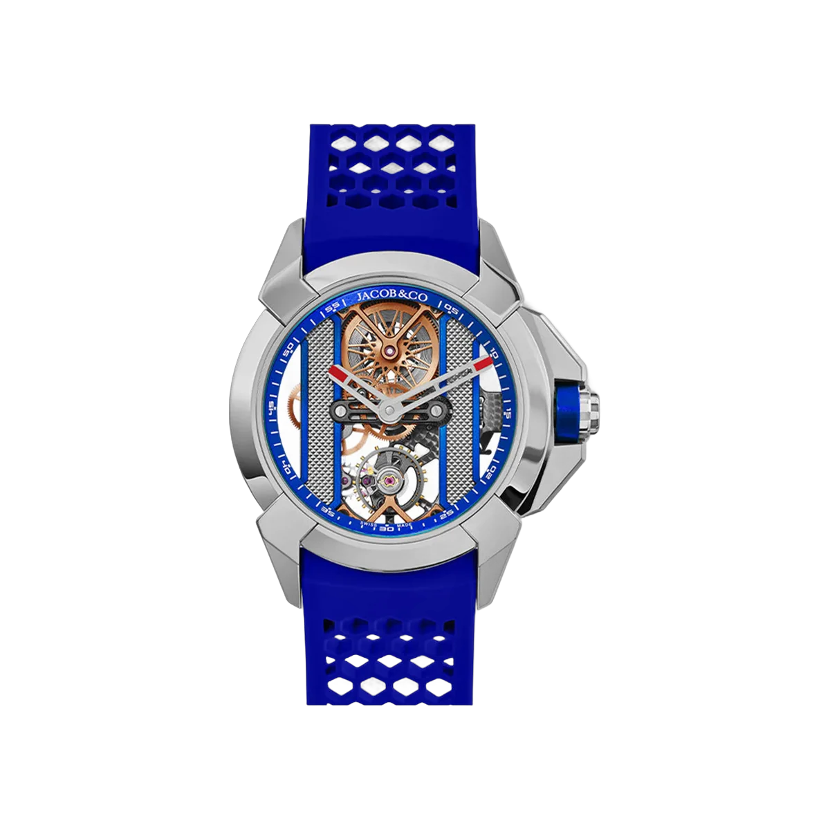 Jacob & Co. Epic X Skeleton EX110.20.AA.AA.A Titanium Blue 44mm Skeleton Dial Men's Watch