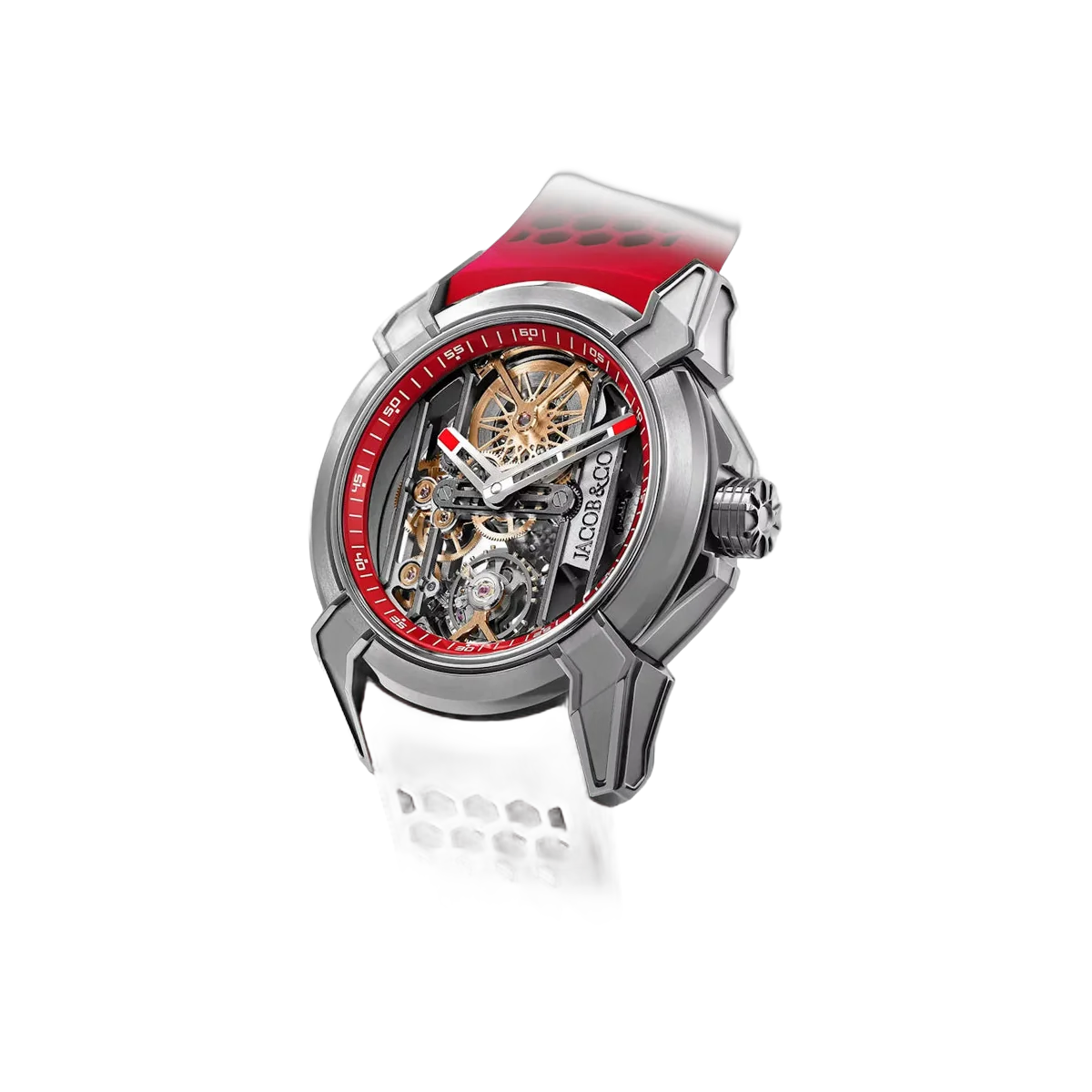 Jacob & Co. Epic X Skeleton EX110.20.AA.AE.A Titanium Red 44mm Skeleton Dial Men's Watch