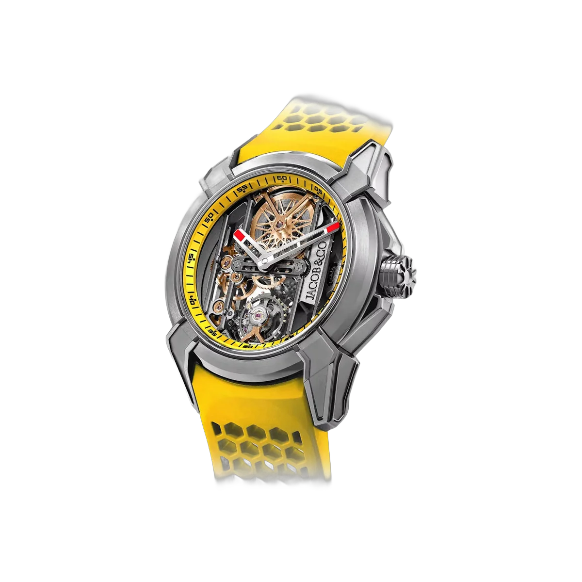 Jacob & Co. Epic X Skeleton EX110.20.AA.AQ.A Titanium Yellow 44mm Skeleton Dial Men's Watch