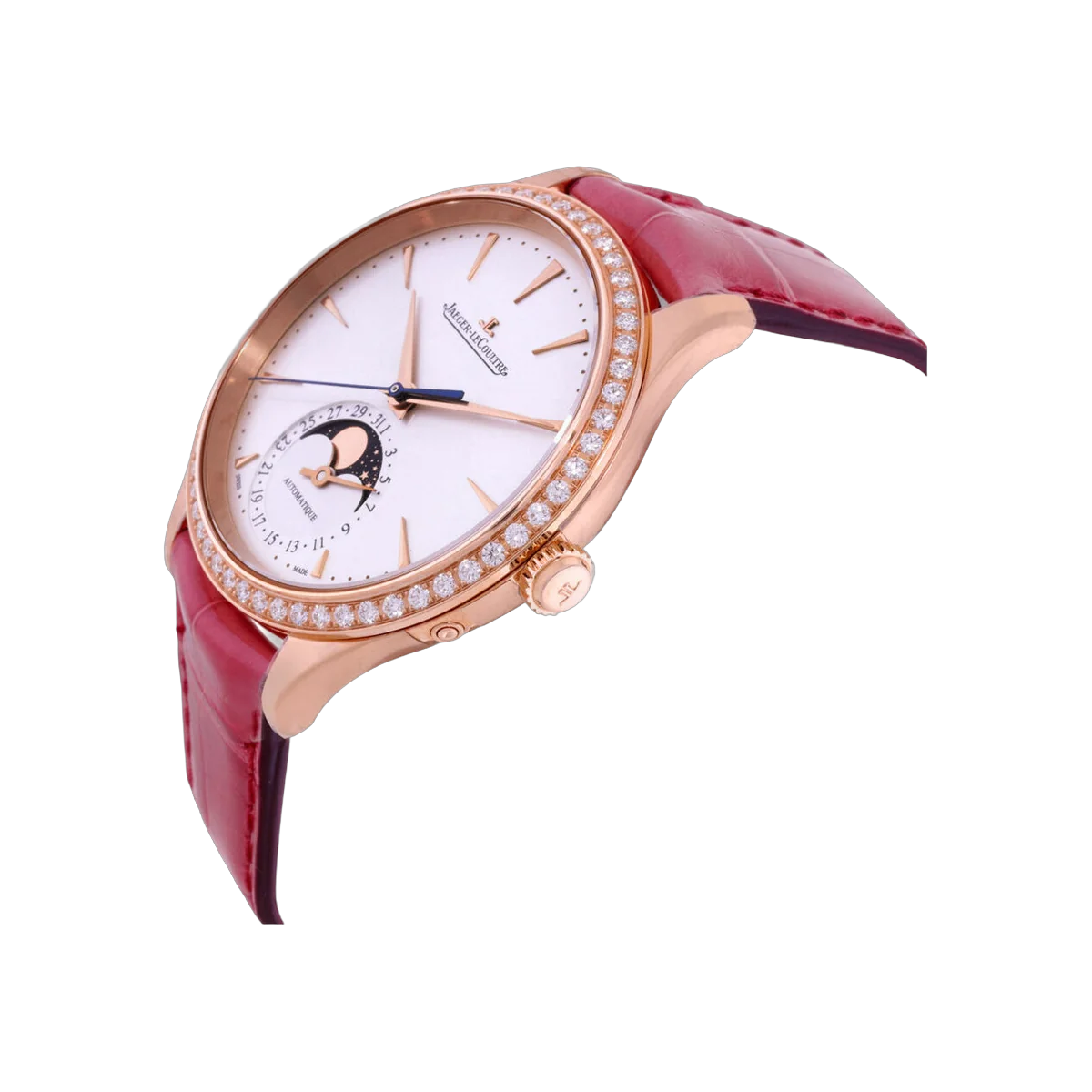 Jaeger - LeCoultre Master Ultra Thin Moon Q124250J Rose Gold Diamond Bezel 36mm Silver Dial Ladies Watch – additional product photo 2